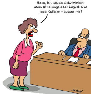 Cartoon Karikatur über Chefs und Manager
