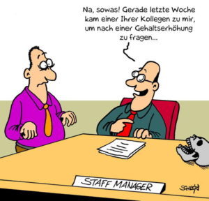Cartoon Karikatur über Chefs und Manager